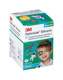 3M Opticlude Silicone pansement orthoptique 5.3x7cm midi boys 50 pce