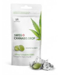 SWISS CANNABIS Drop 120 mg CBD pastilles eucalyptus sugarfree sach 24 pce
