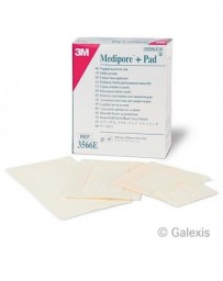 3M Medipore+Pad 10x10cm compresse 5x5.5cm 25 pce