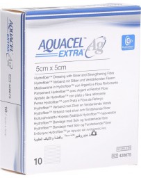 AQUACEL Ag+ Extra compresse 5x5cm 10 pce
